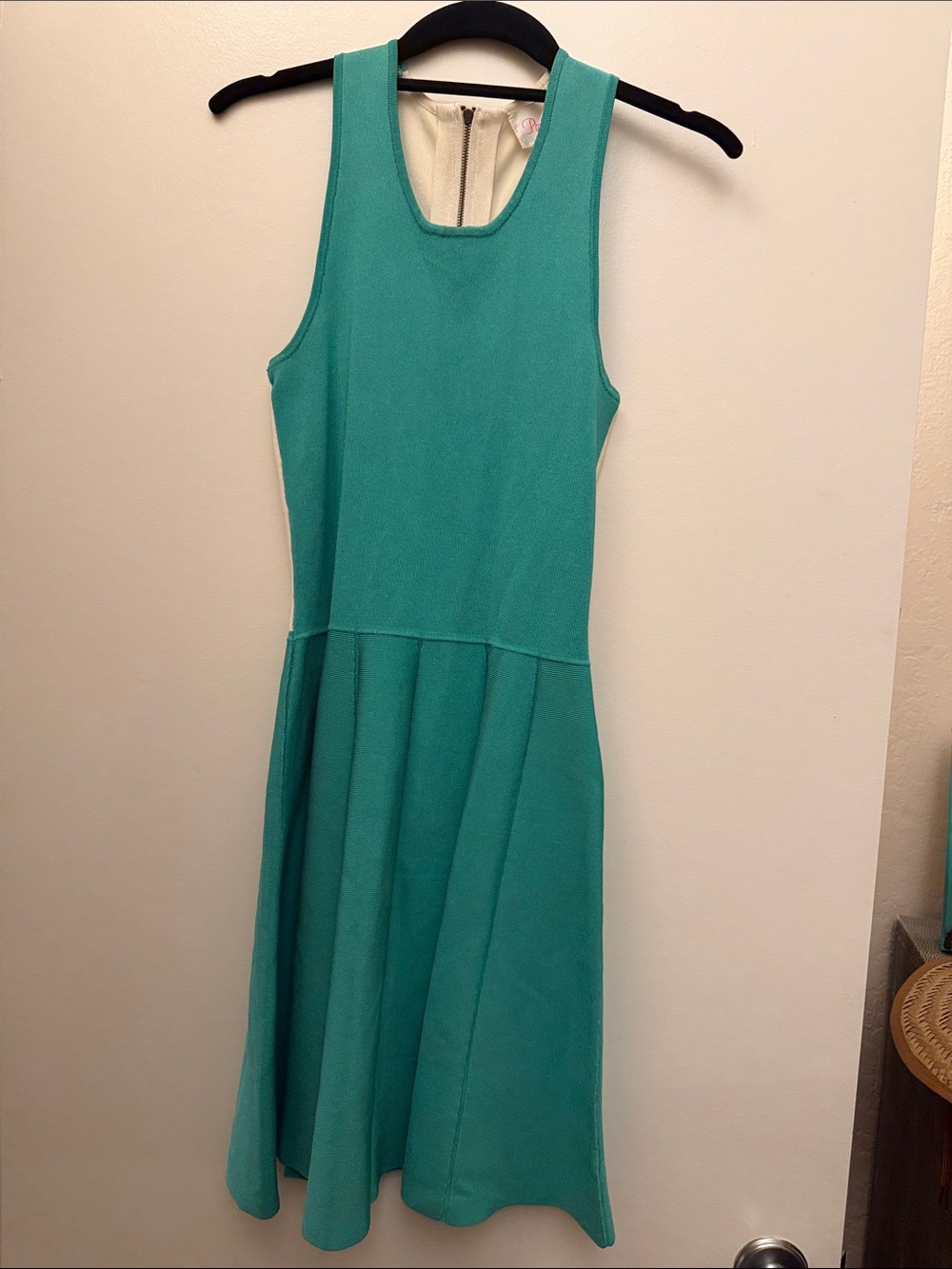 Parker Sleeveless Teal Fit-and-Flare Dress